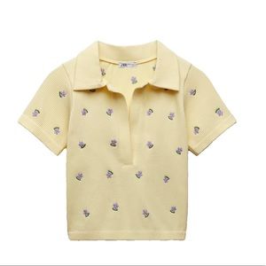 NWT Zara Floral Sweater Top